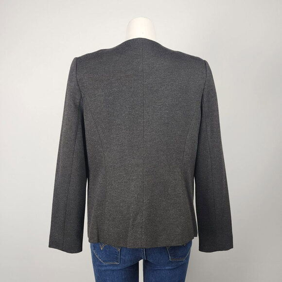 Reitmans Charcoal Grey Waterfall Blazer Size 16 - Picture 6 of 9